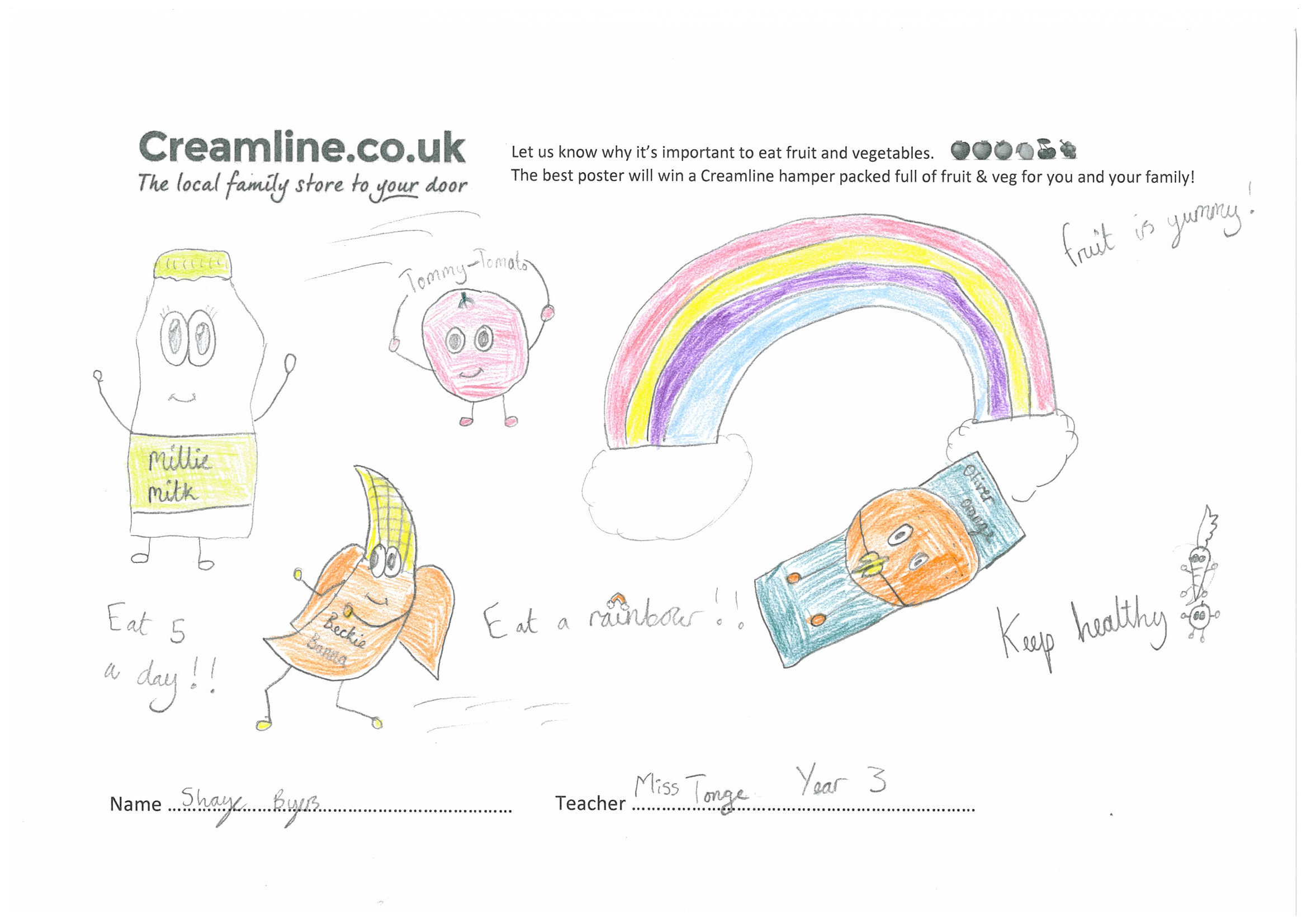 Entry from Shayne Byers , Newchurch Primary